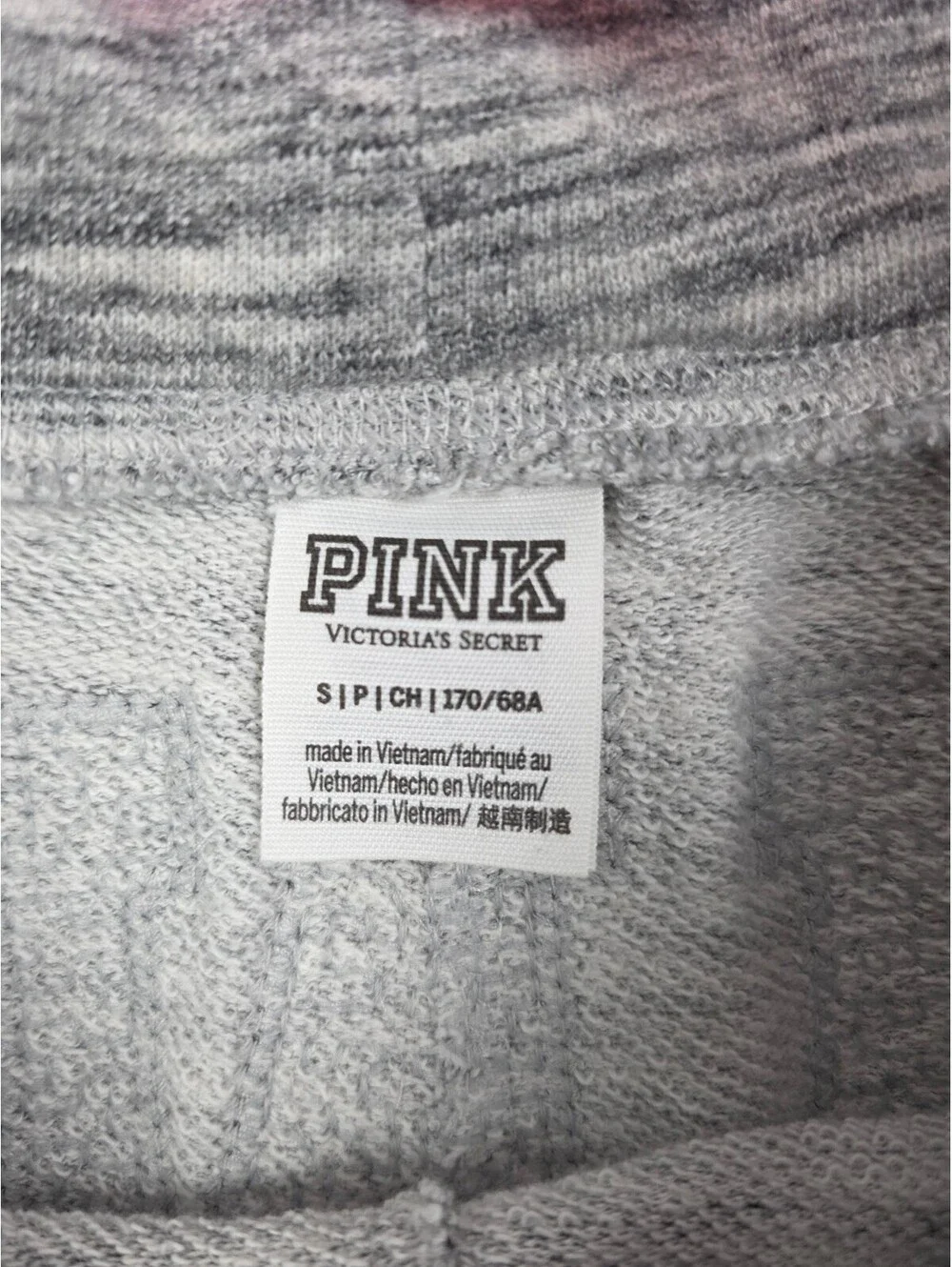 Victorias Secret PINK Grey GOLD BLING SEQUIN Sweat Shorts Dog SMALL